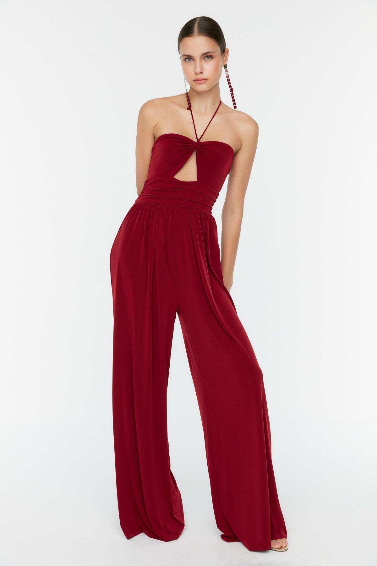 Burgundy Sweetheart Jumpsuit, , large image number 0