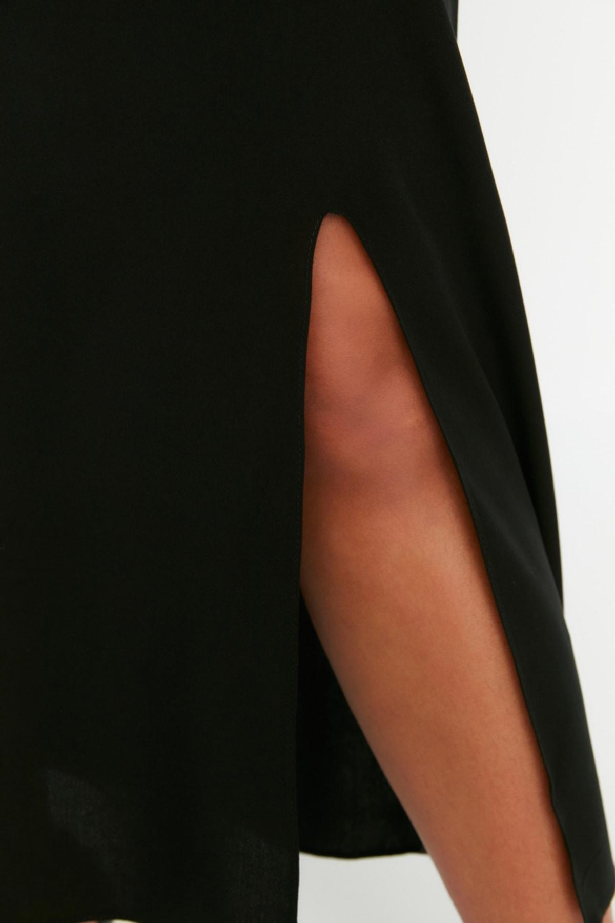 Black A-Line Plus Size Dress, , large image number 3