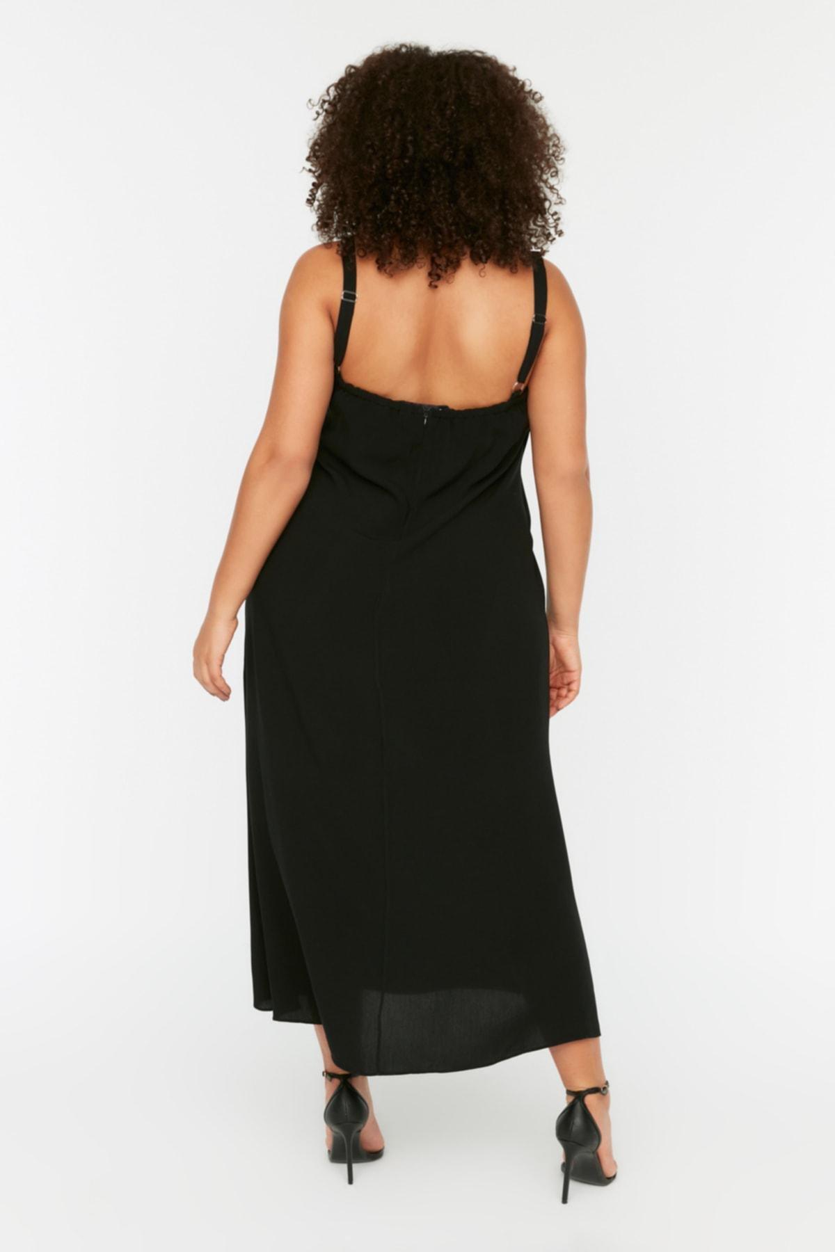 Black A-Line Plus Size Dress, , large image number 4