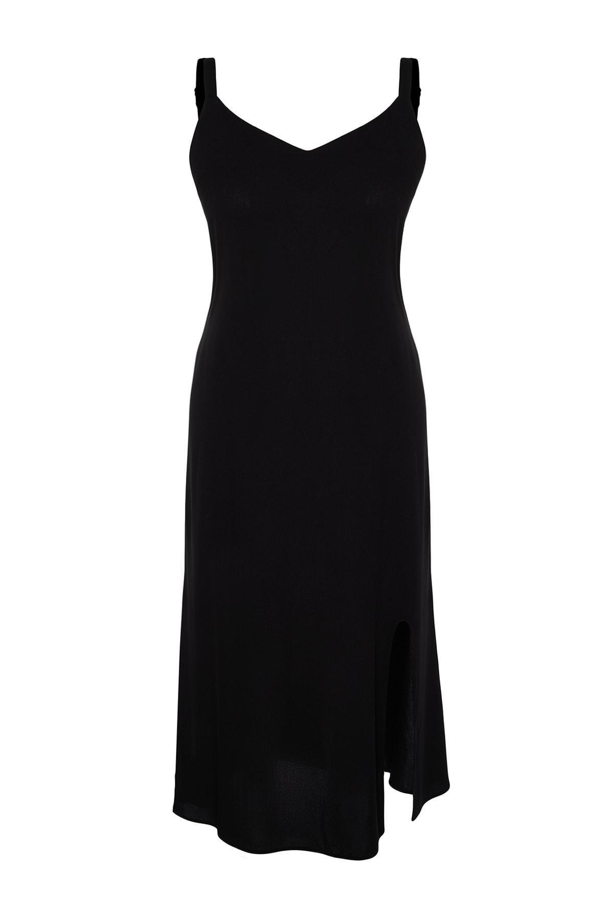 Black A-Line Plus Size Dress, , large image number 5
