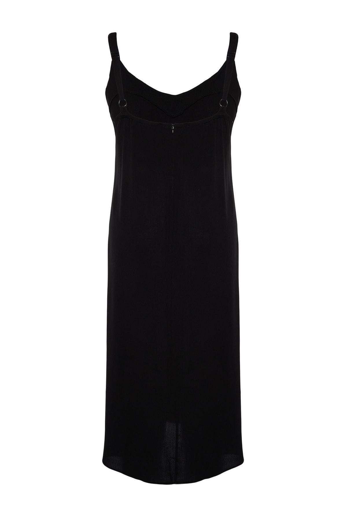 Black A-Line Plus Size Dress, , large image number 7