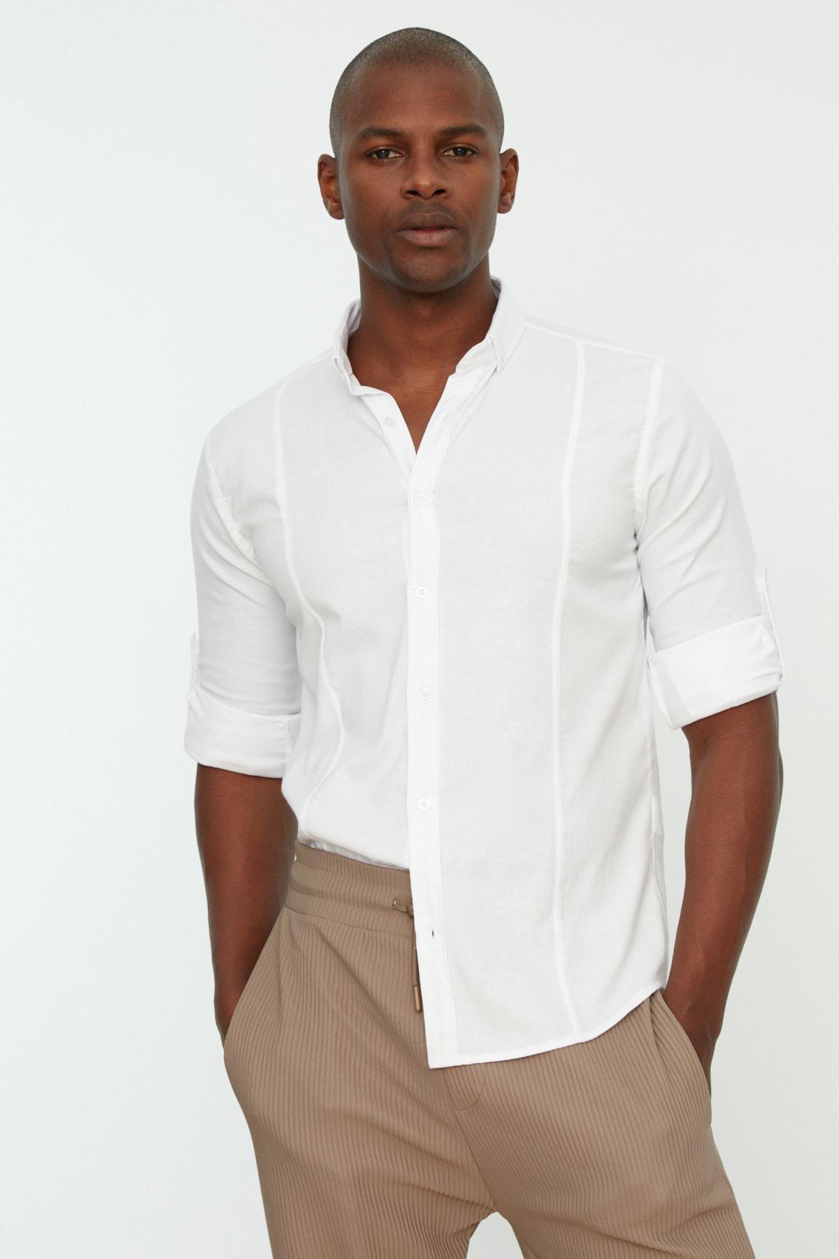 White Slim Shirt, , large image number 0