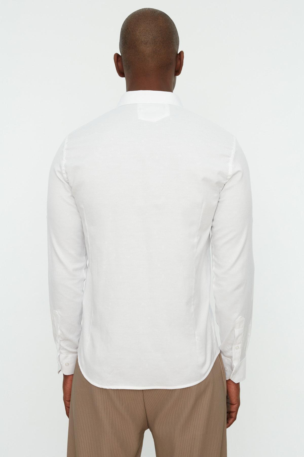 White Slim Shirt, , large image number 4