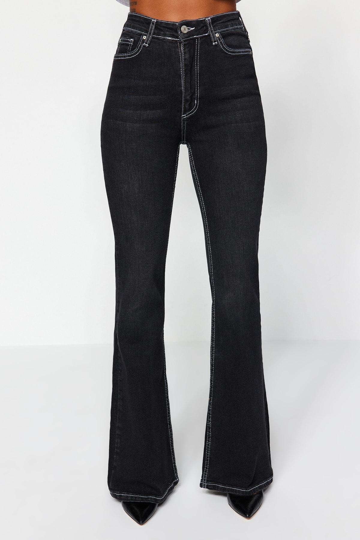 Black Bootcut Jeans, , large image number 3
