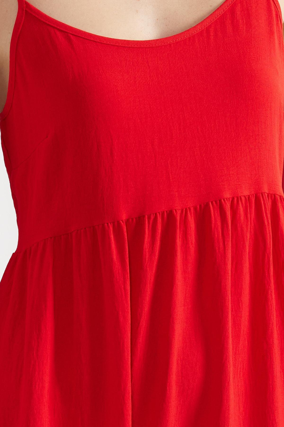 Red Woven Midi Dress, , large image number 4