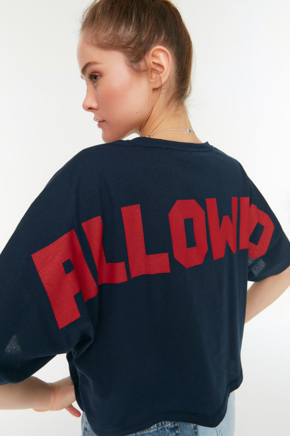 Navy Relaxed Crew Neck Tshirt, , large image number 2