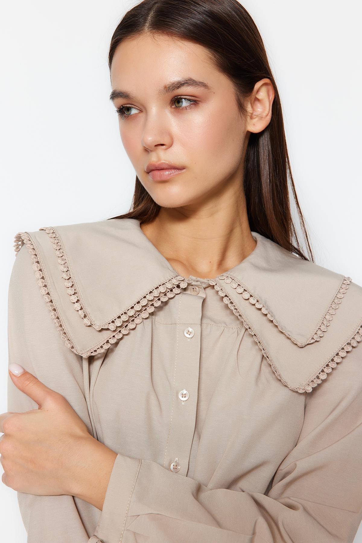 Grey Collared Woven Shirt, , large image number 1