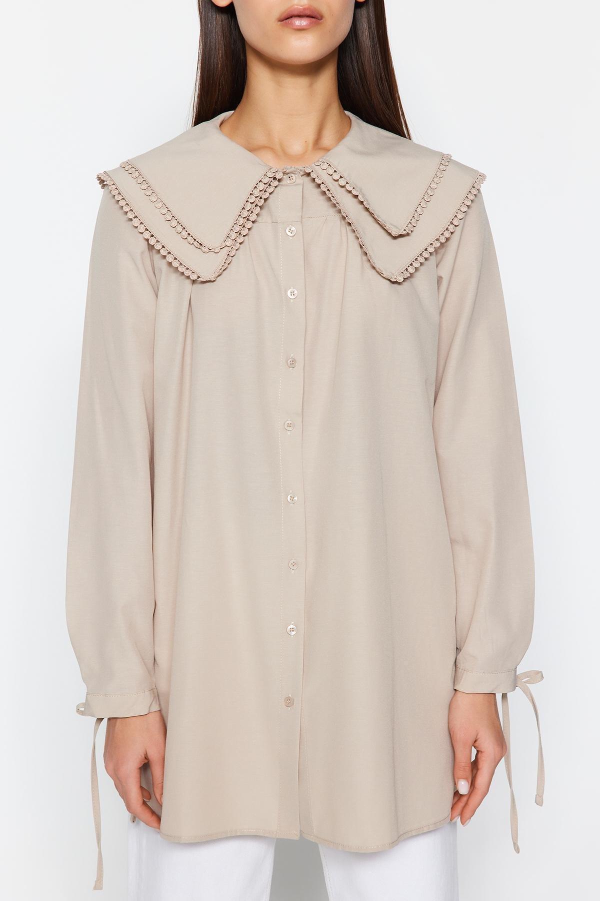 Grey Collared Woven Shirt, , large image number 3