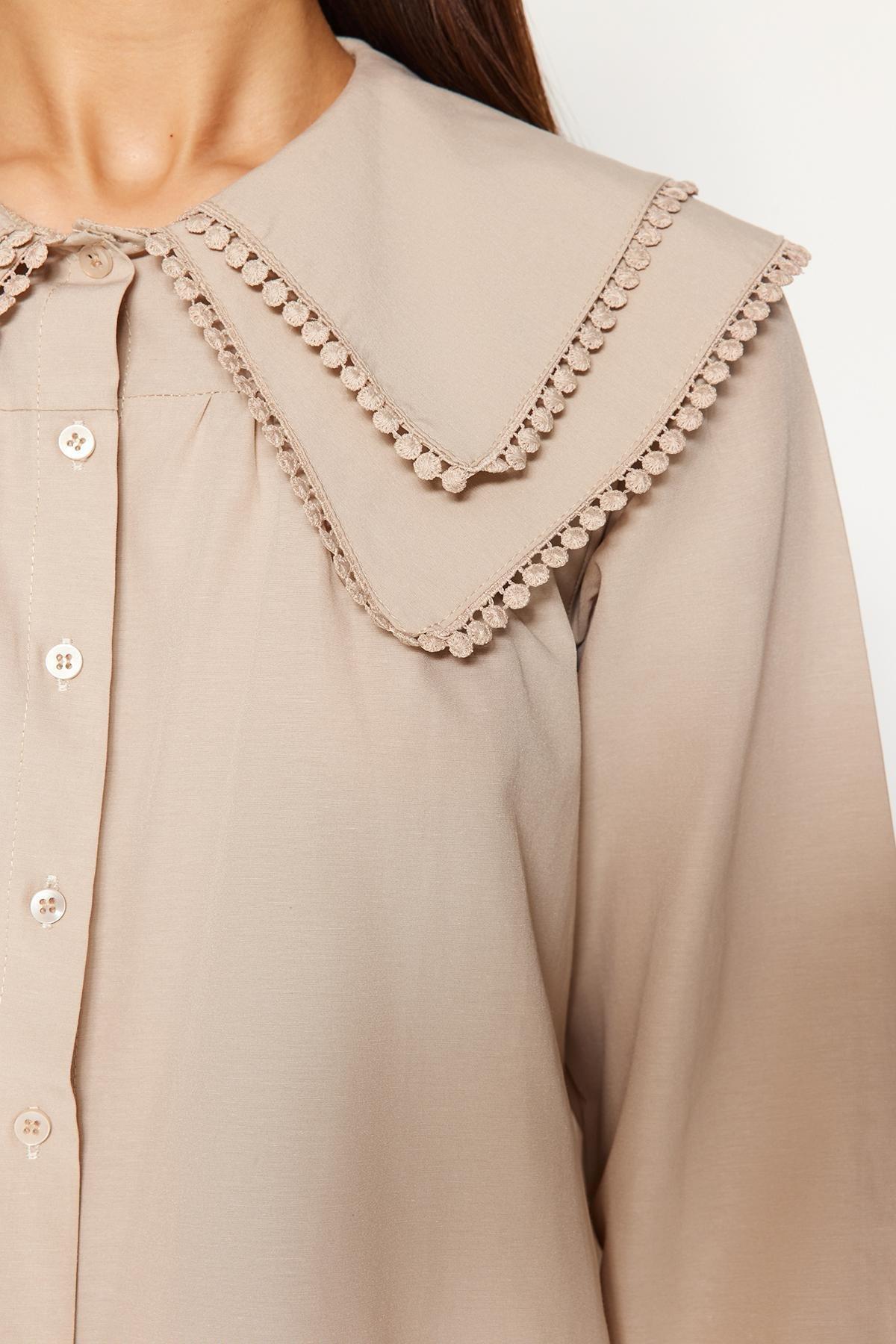 Grey Collared Woven Shirt, , large image number 4