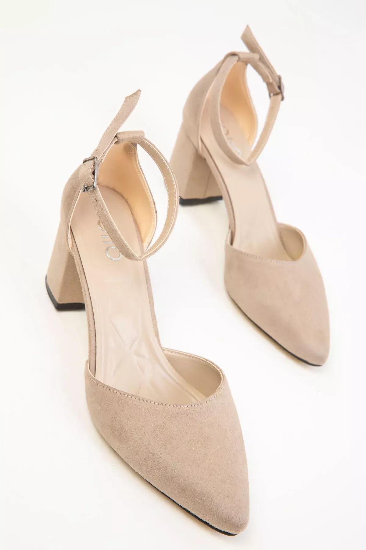 Brown Suede Classic Heeled Shoes, C101_3847, large image number 0