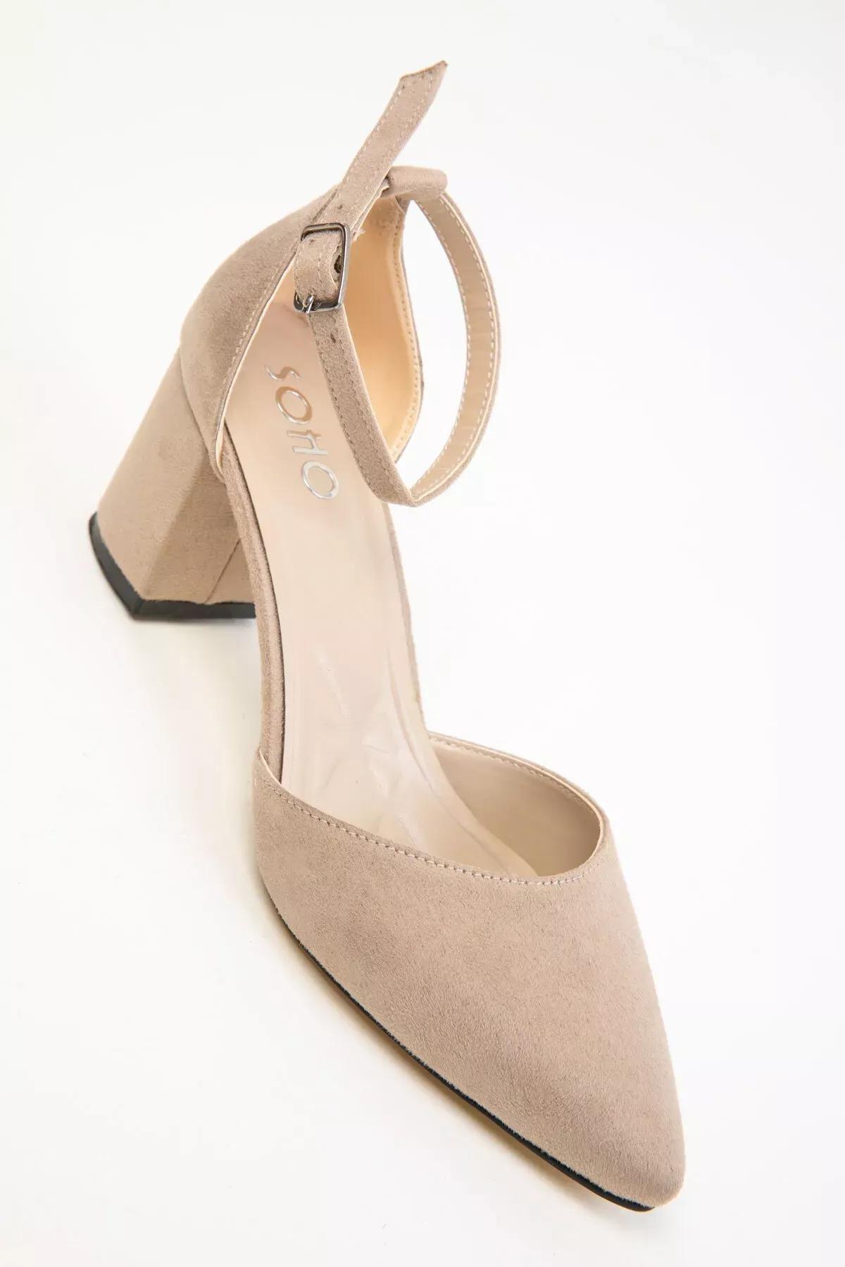 Brown Suede Classic Heeled Shoes, C101_3847, large image number 2