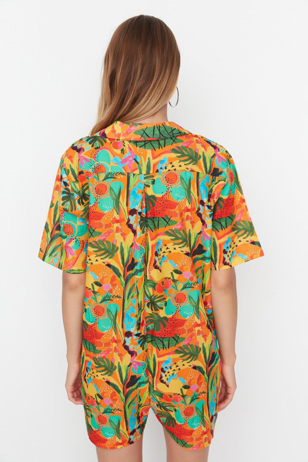 Orange Floral Jumpsuit, , large image number 8