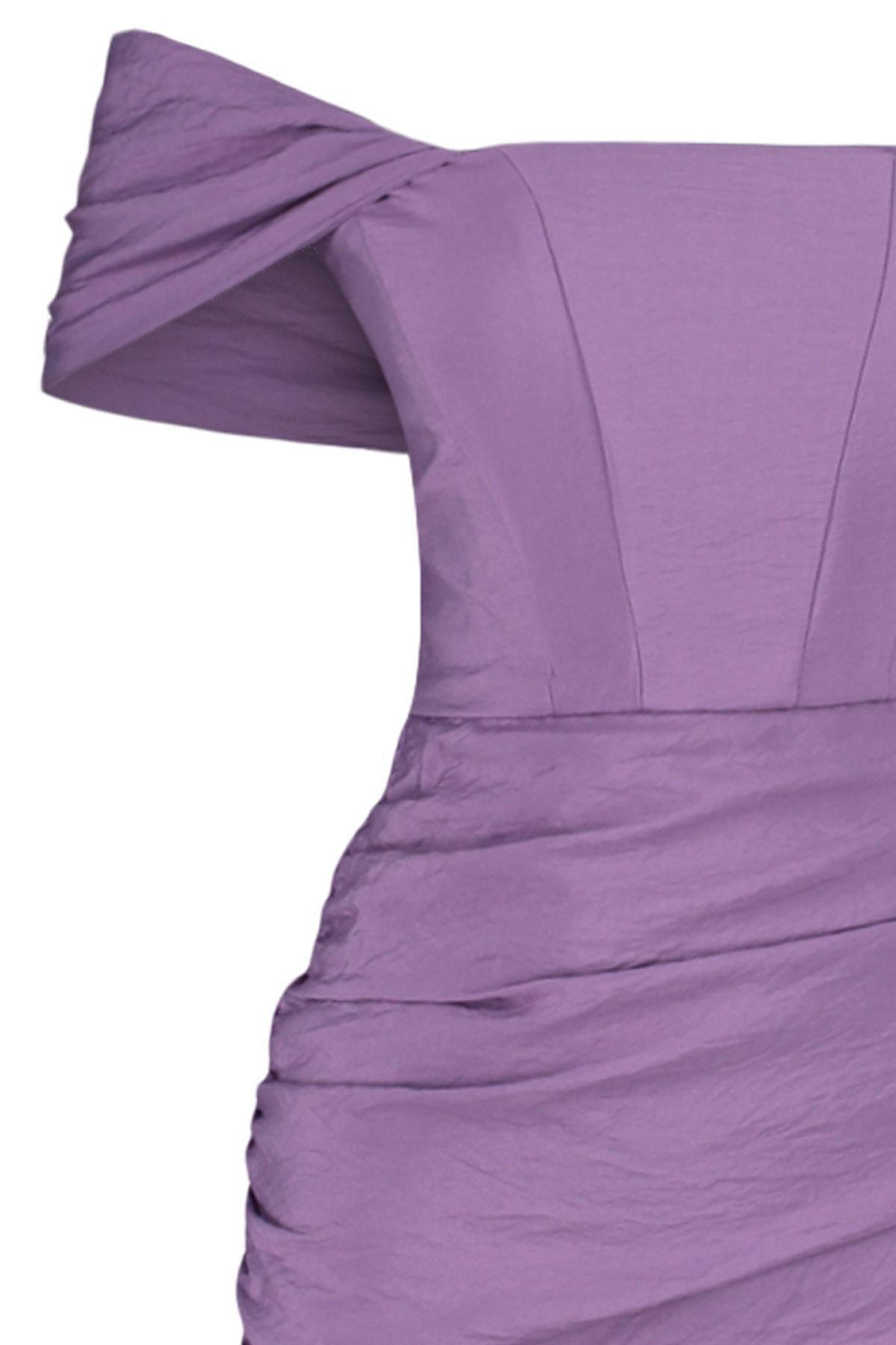 Purple Flute Sleeve Bodycon Dress, , large image number 12