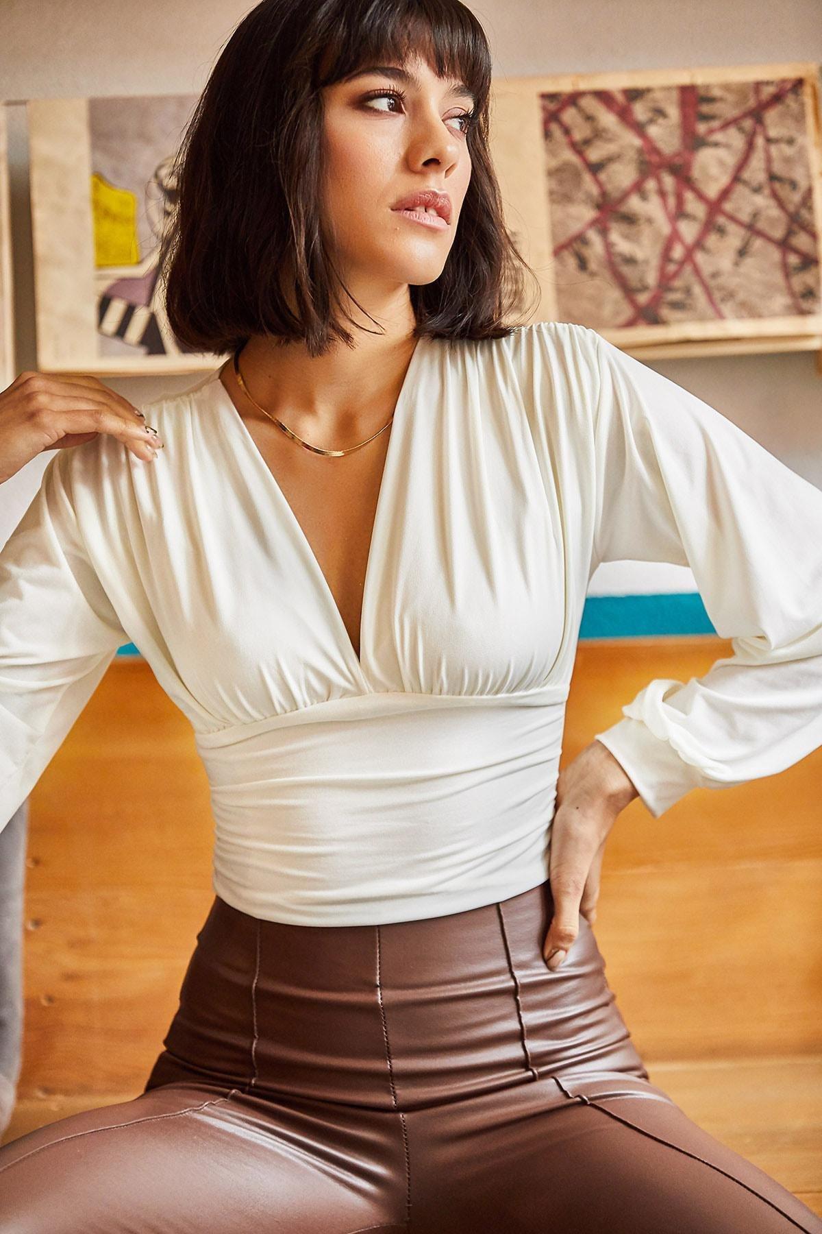 White Slim Bodycon Top, , large image number 3