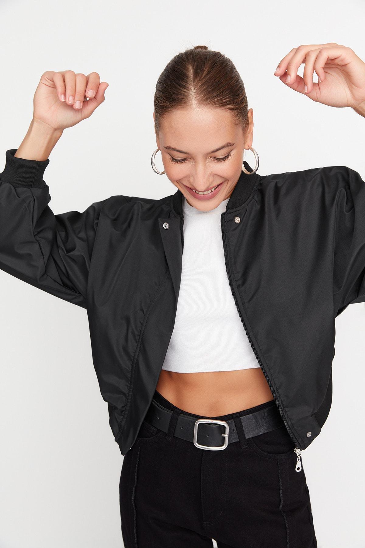 Trendyol - Black Bomber Jacket