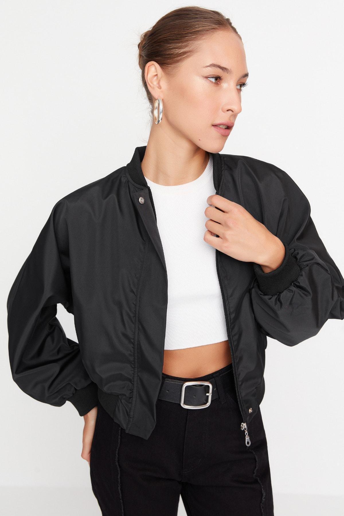 Trendyol - Black Bomber Jacket