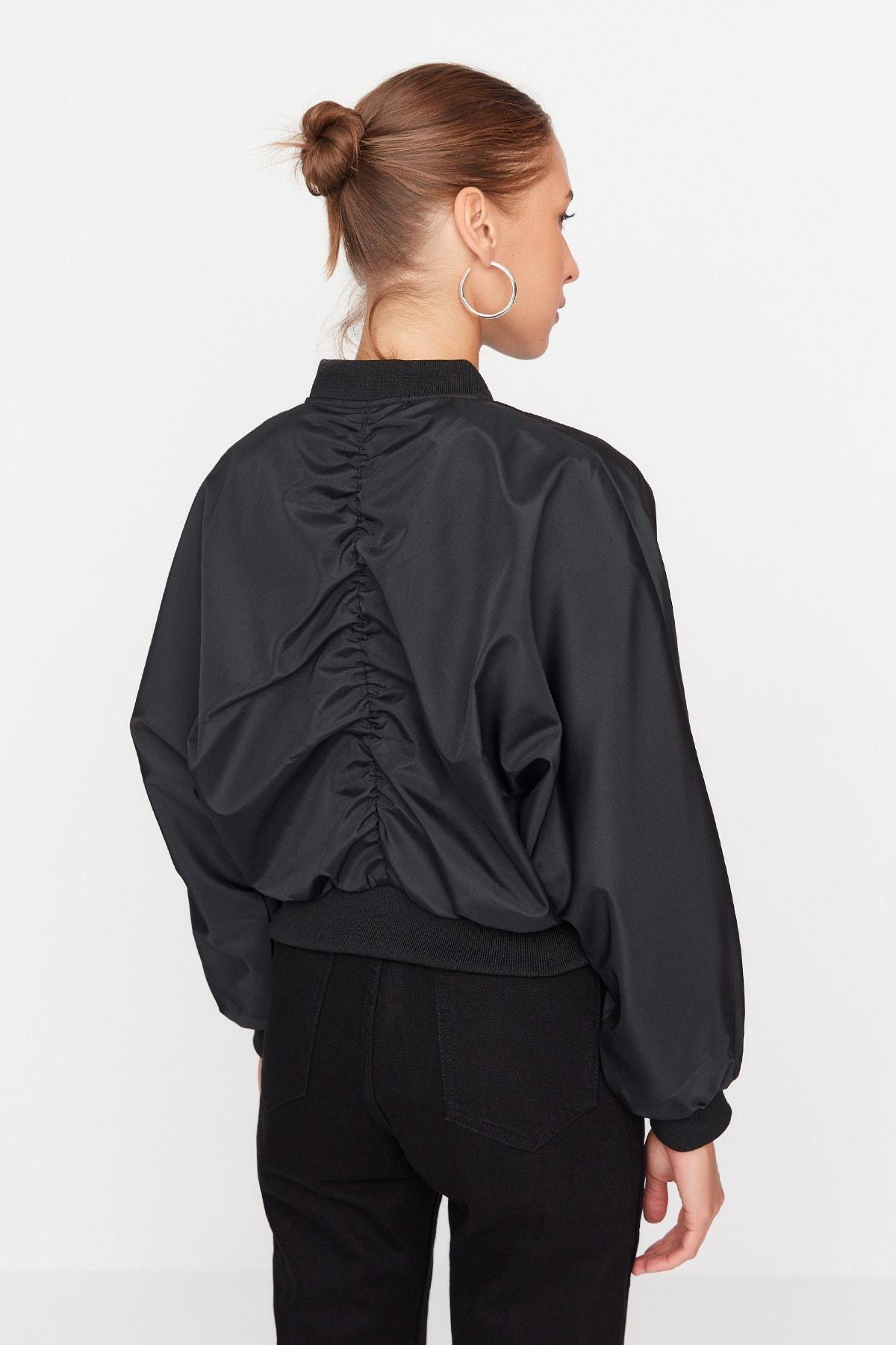 Black Bomber Jacket, , large image number 4