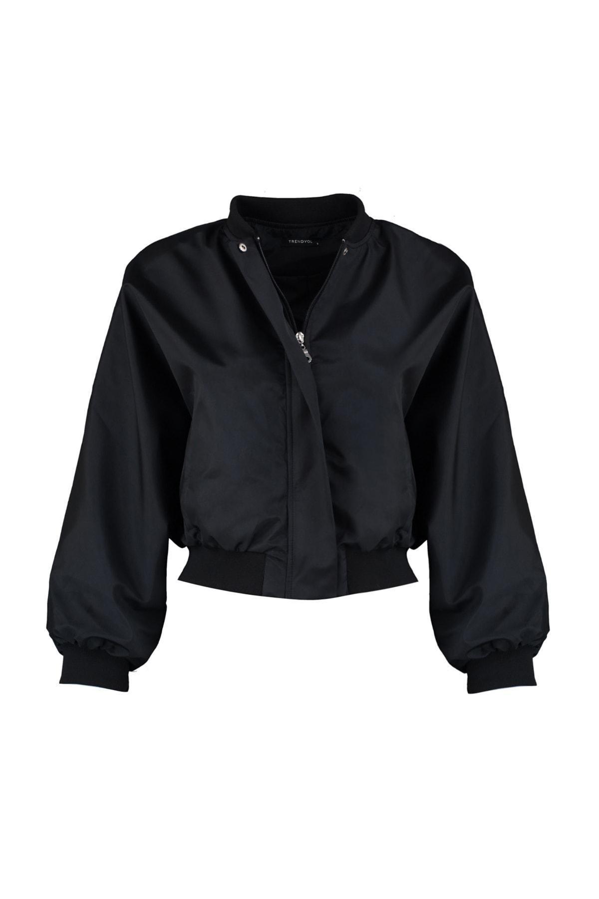 Black Bomber Jacket, , large image number 5