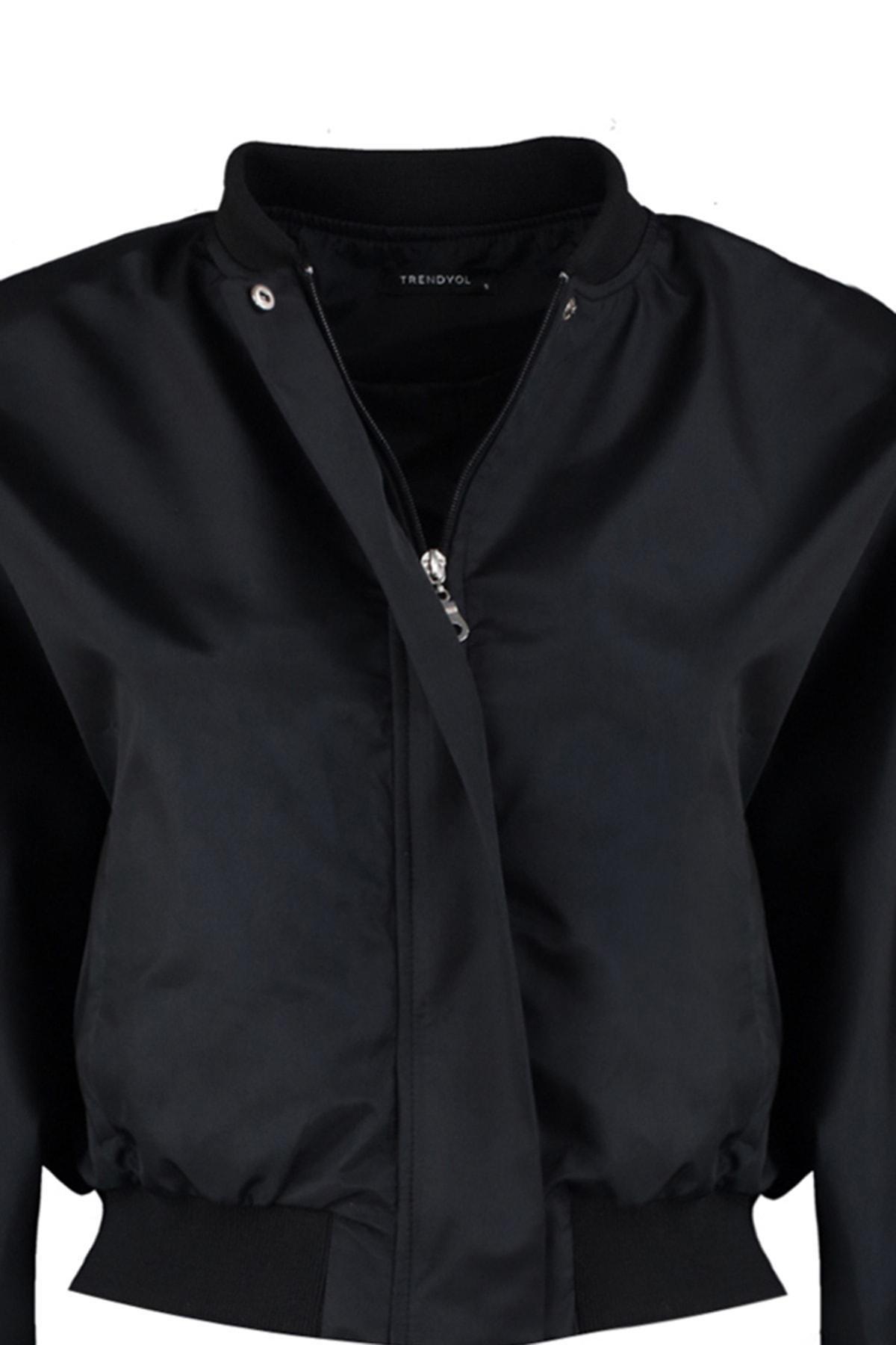 Black Bomber Jacket, , large image number 6