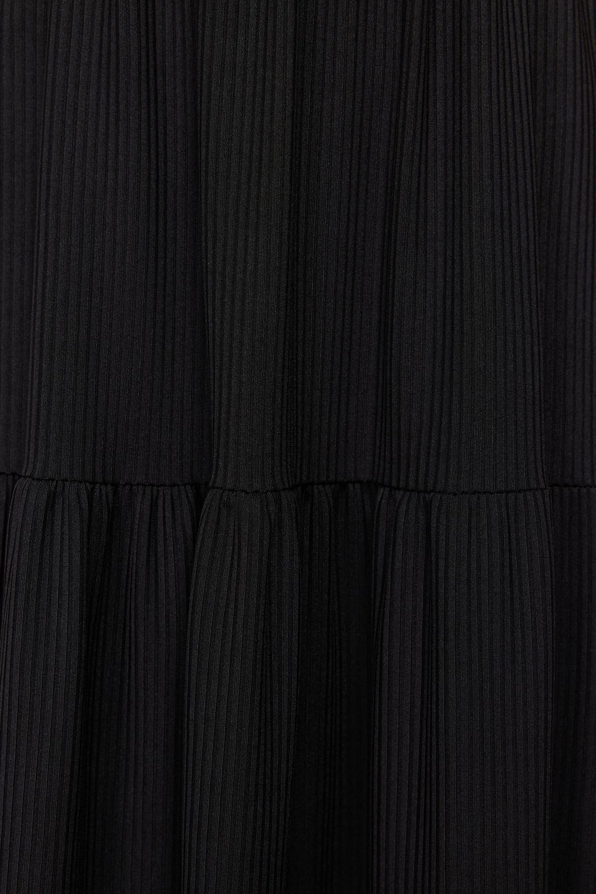Black V-Neck Sleeveless Dress, , large image number 4