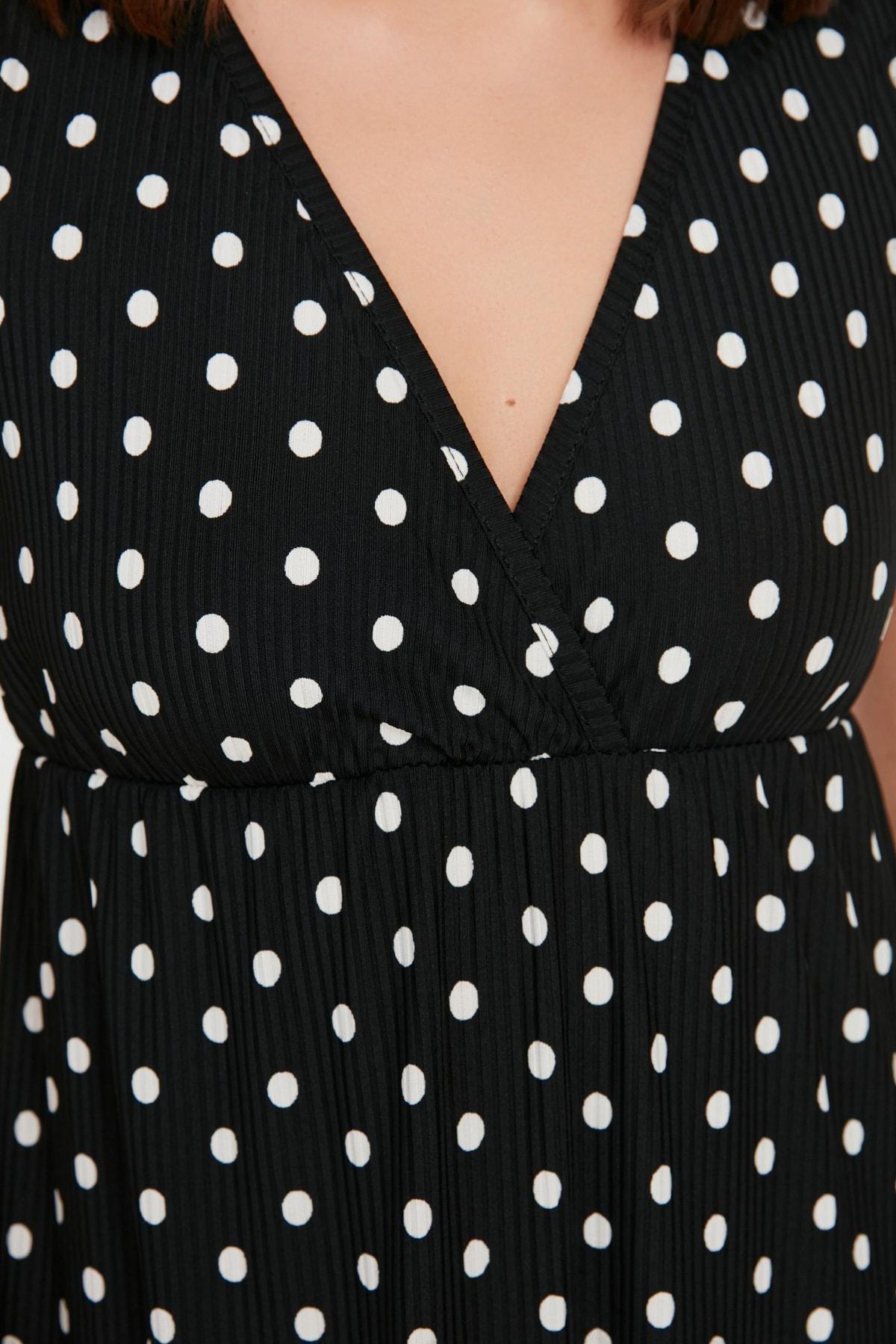 Black A-Line Floral Dress, , large image number 3