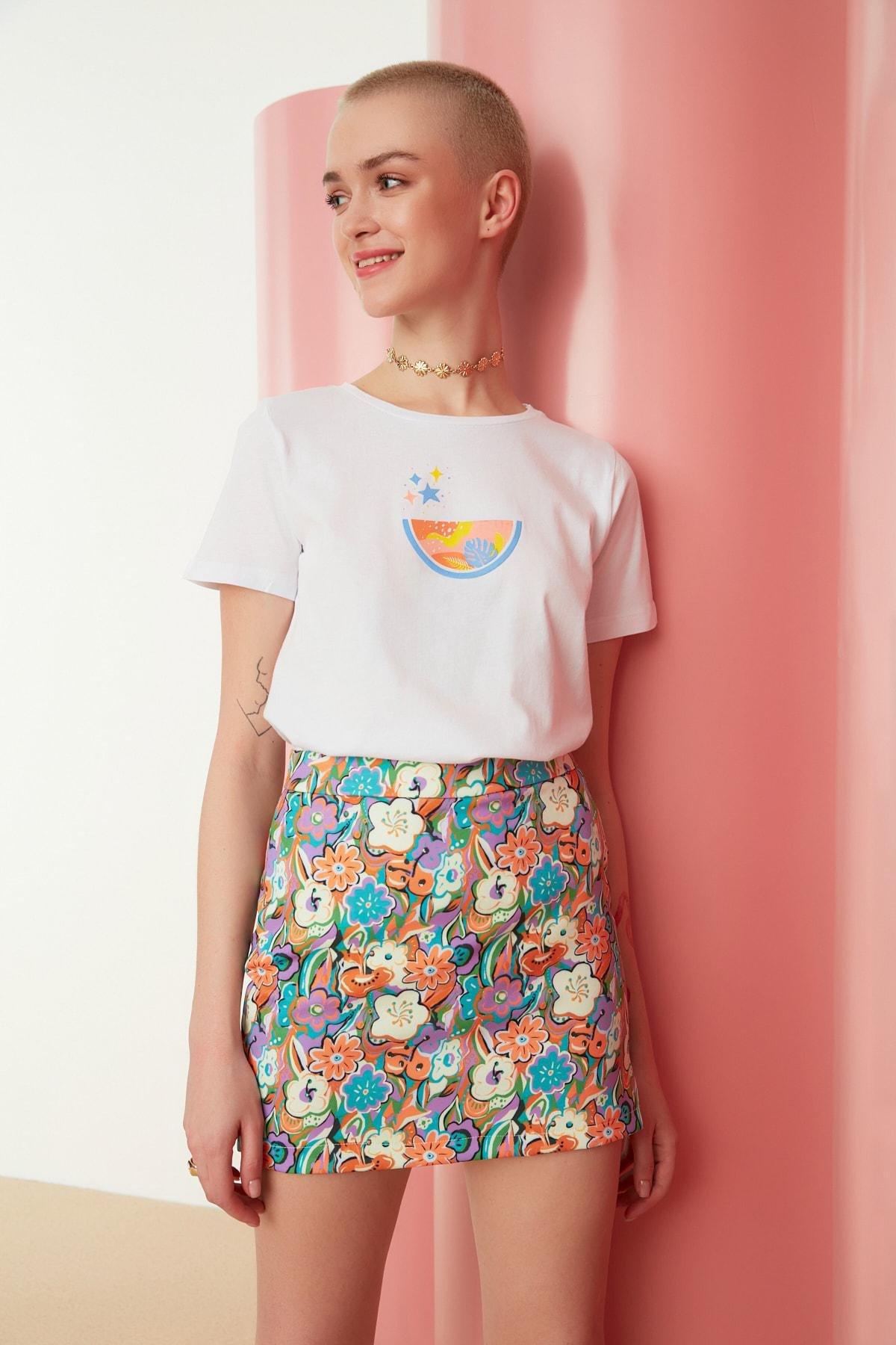 Multicolour Shift Mini Skirt, , large image number 0