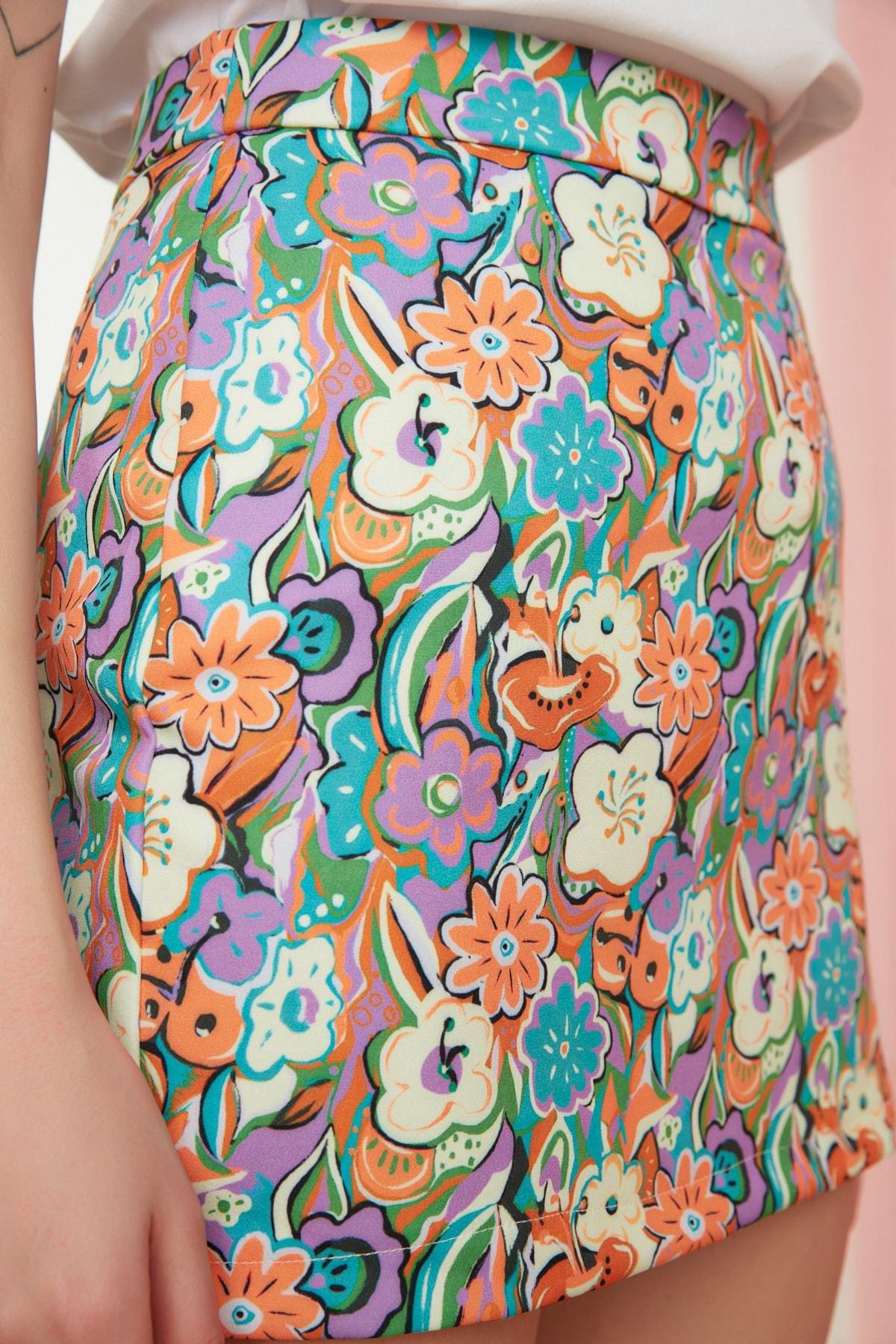 Multicolour Shift Mini Skirt, , large image number 4