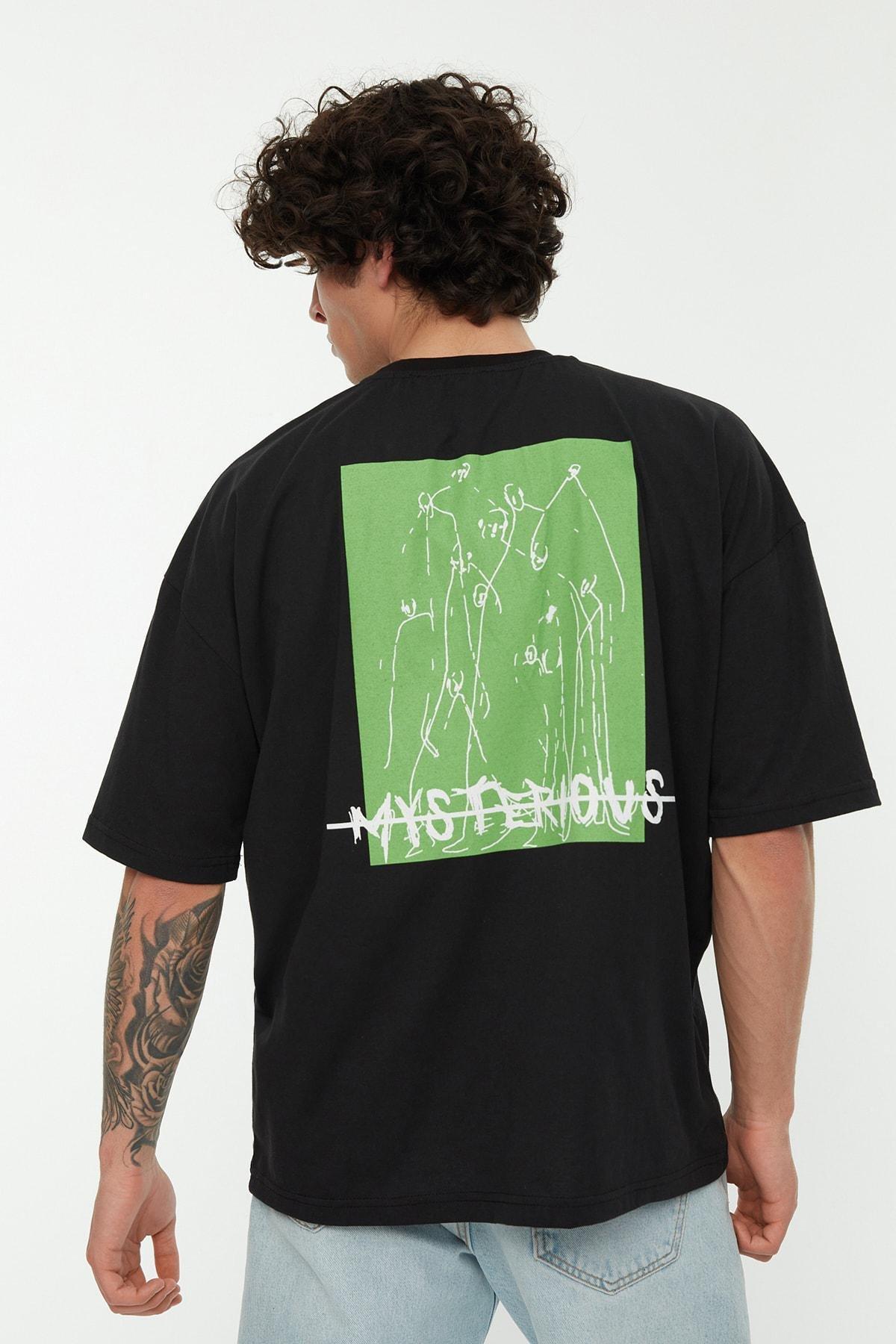 Black Oversize T-Shirt, , large image number 0