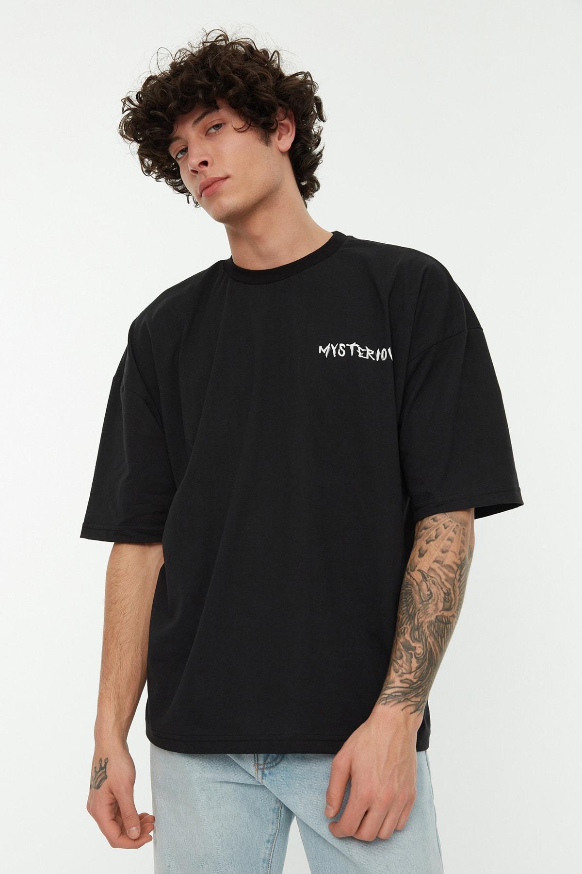 Black Oversize T-Shirt, , large image number 1