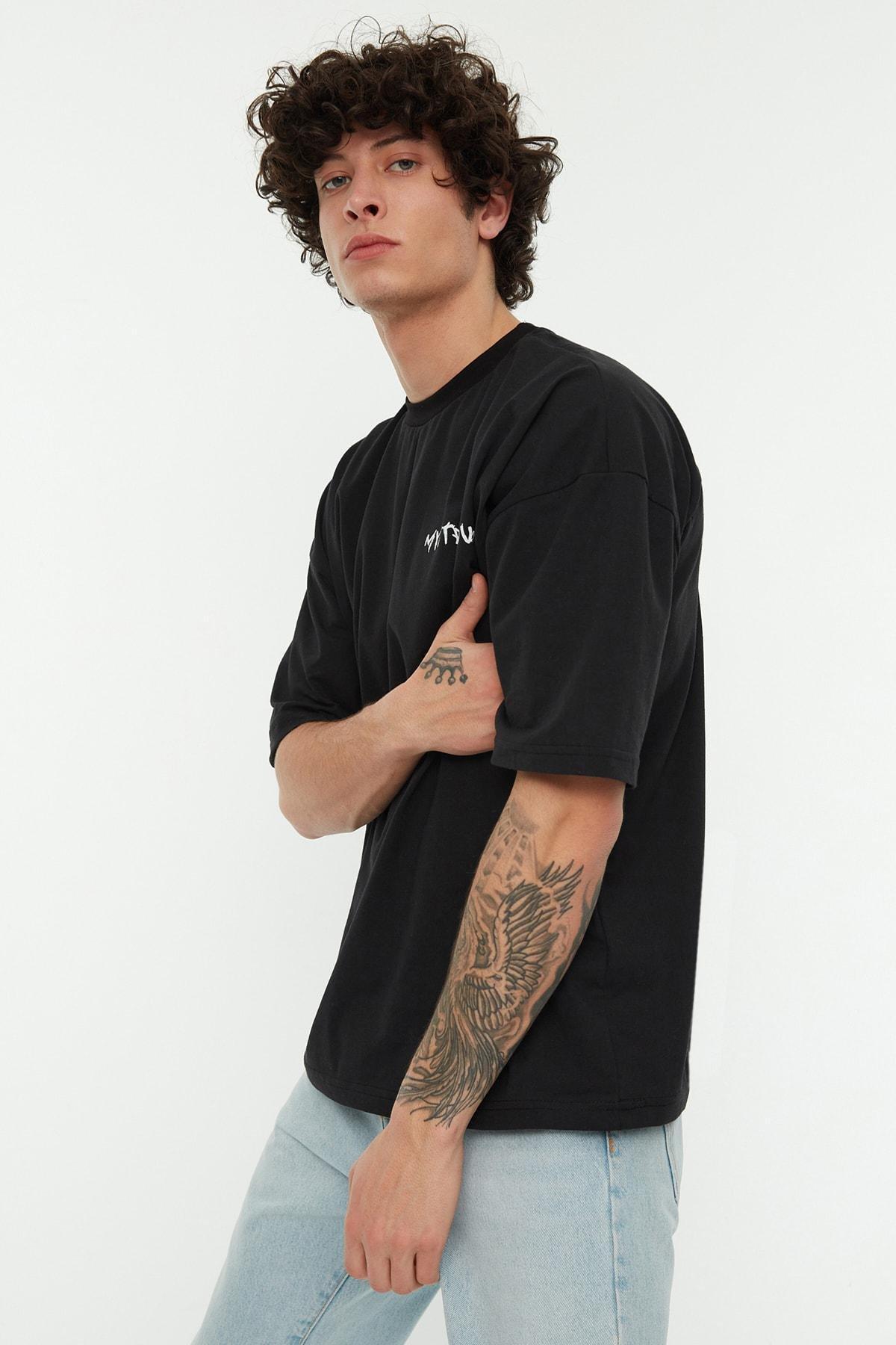 Black Oversize T-Shirt, , large image number 2