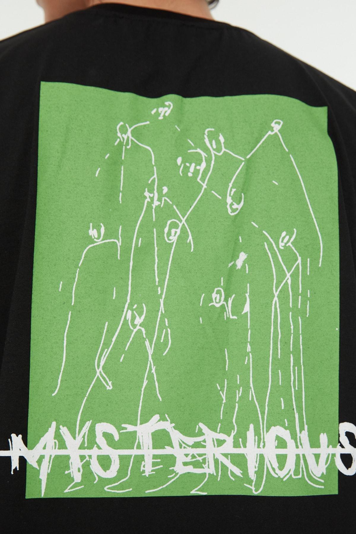 تيشيرت بقصة فضفاضة، أسود, Black, large image number 3