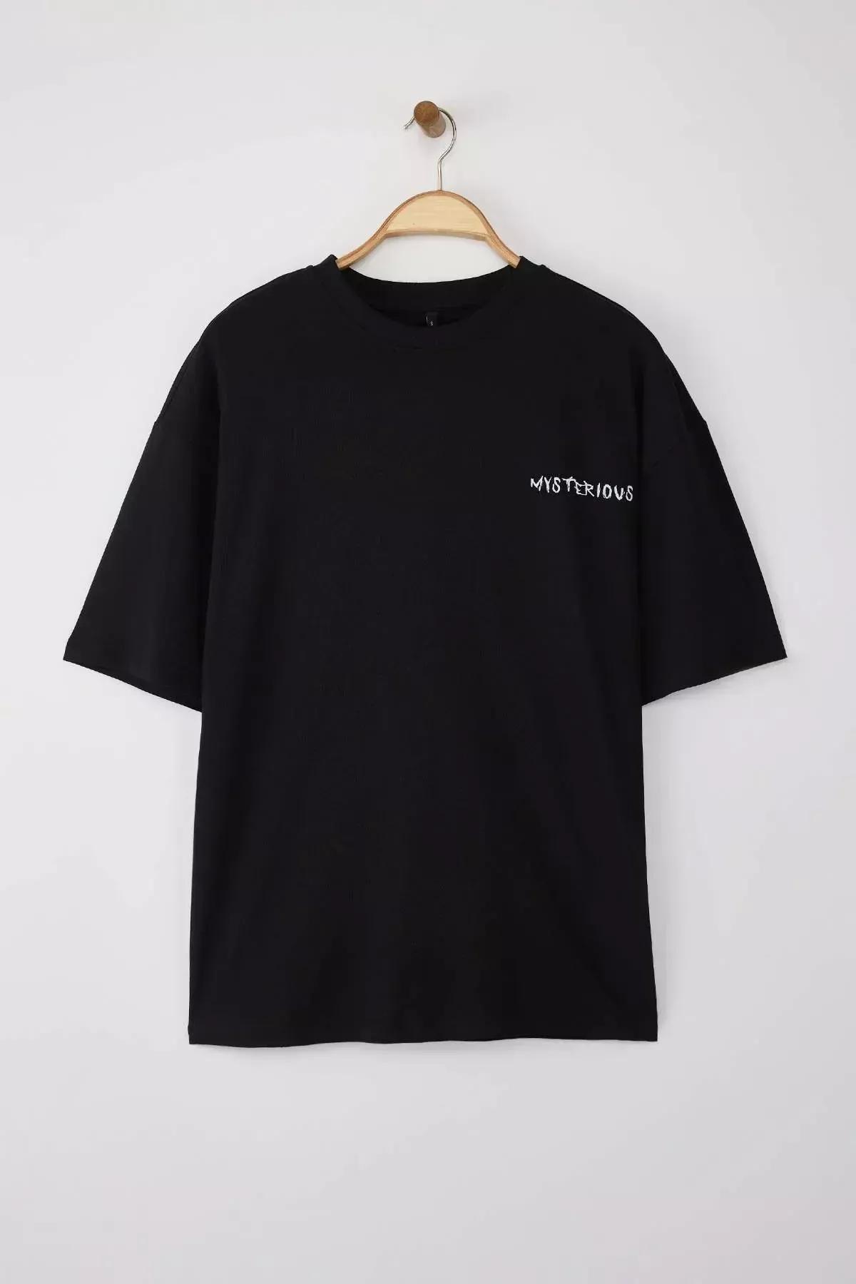Black Oversize T-Shirt, Black, large image number 5