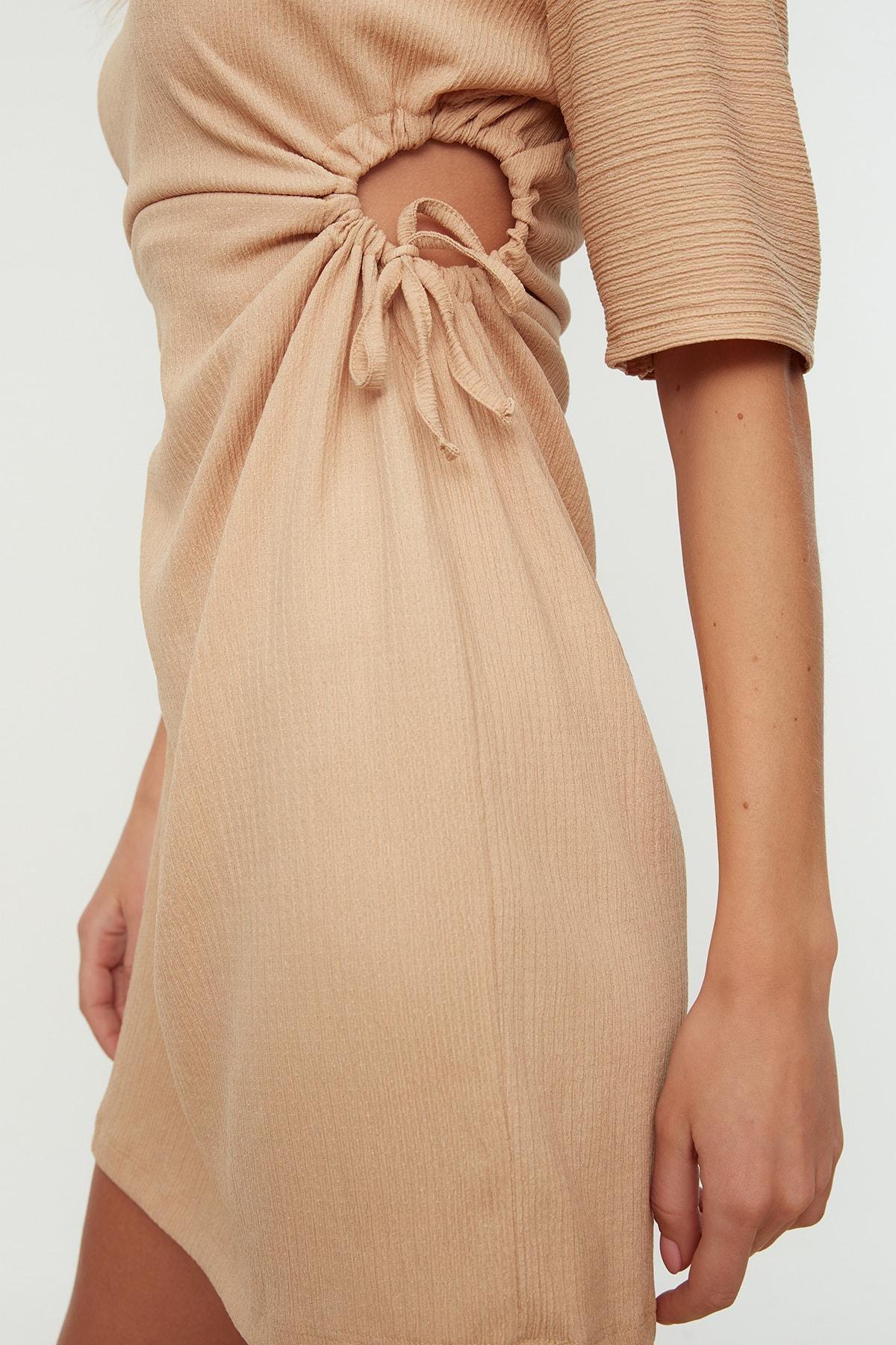 Brown A-Line Dress, Brown, large image number 5