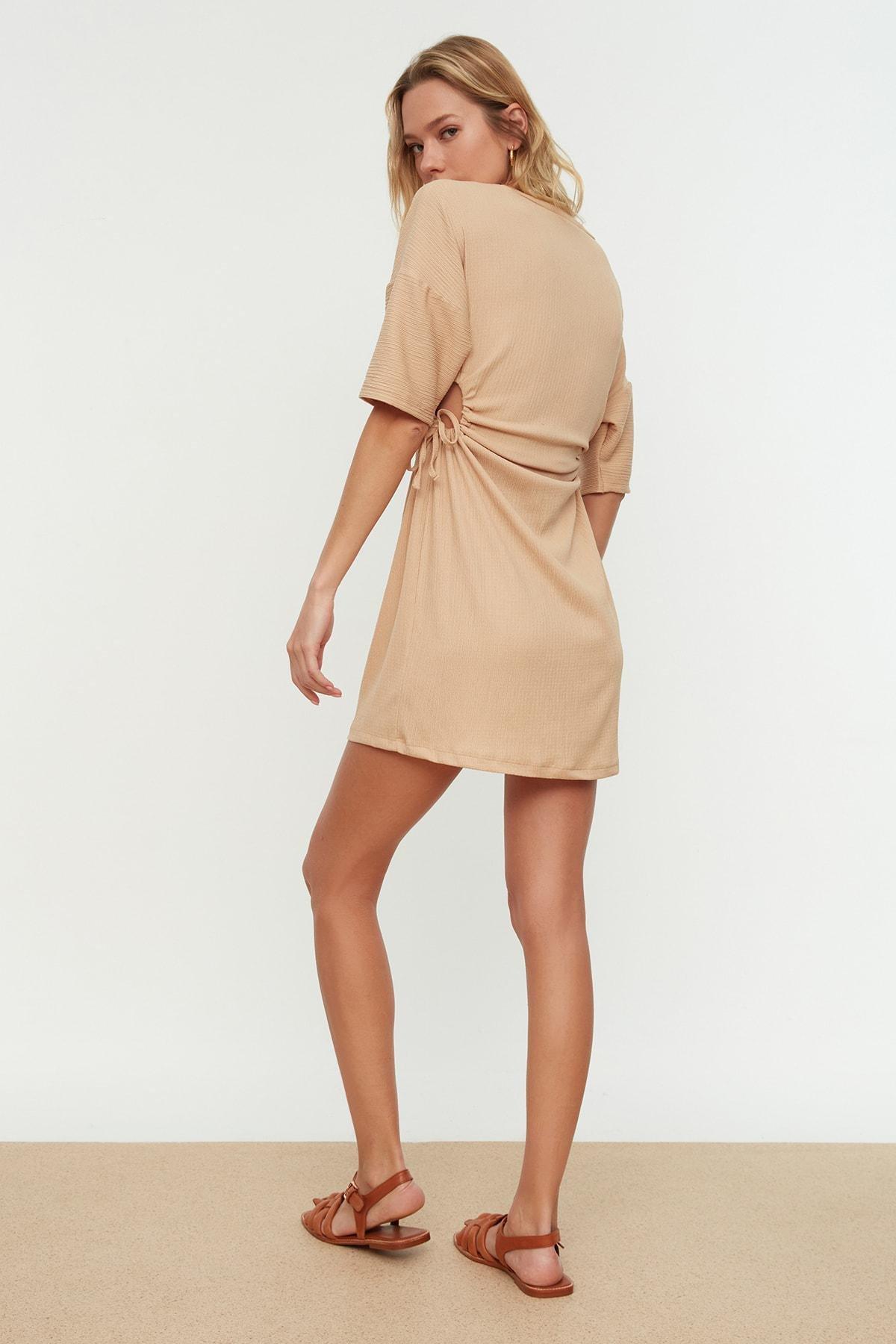 Brown A-Line Dress, Brown, large image number 7
