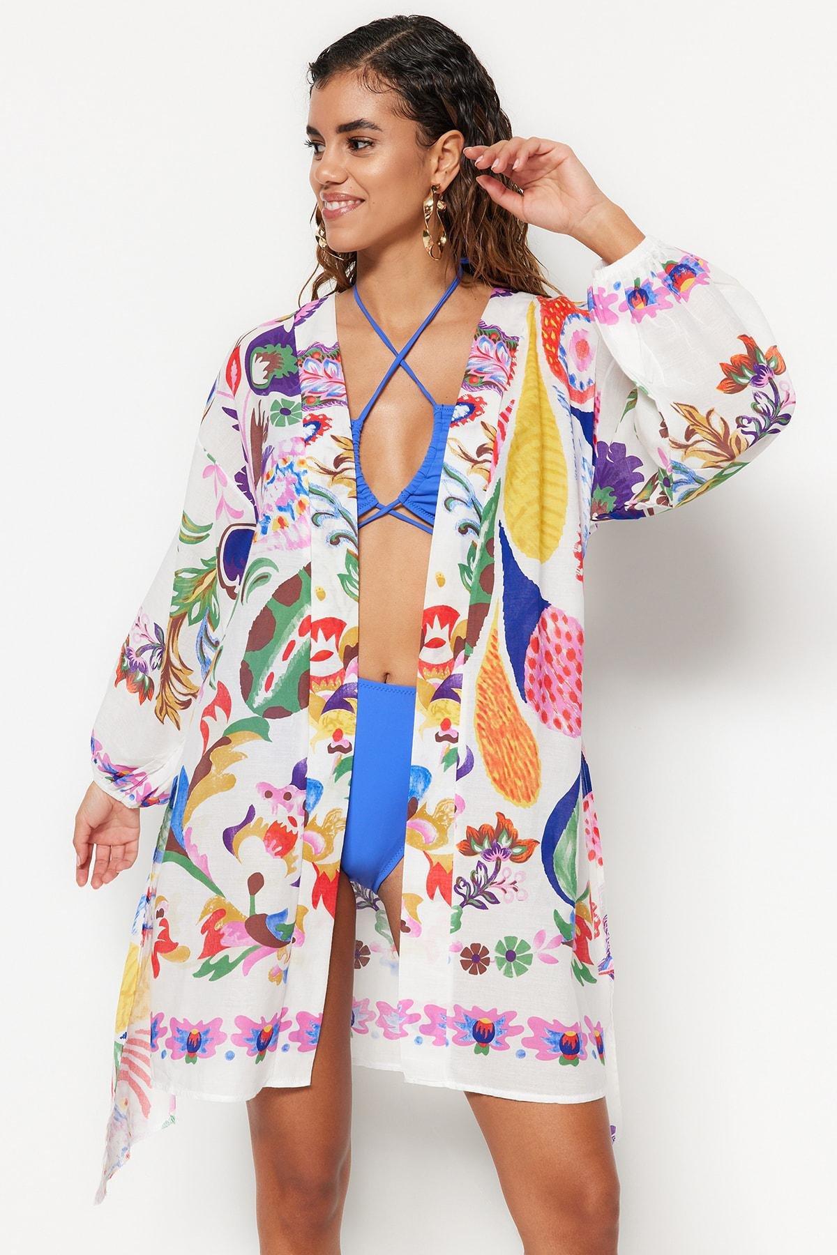 Balloon Sleeve Kimono, , large image number 1