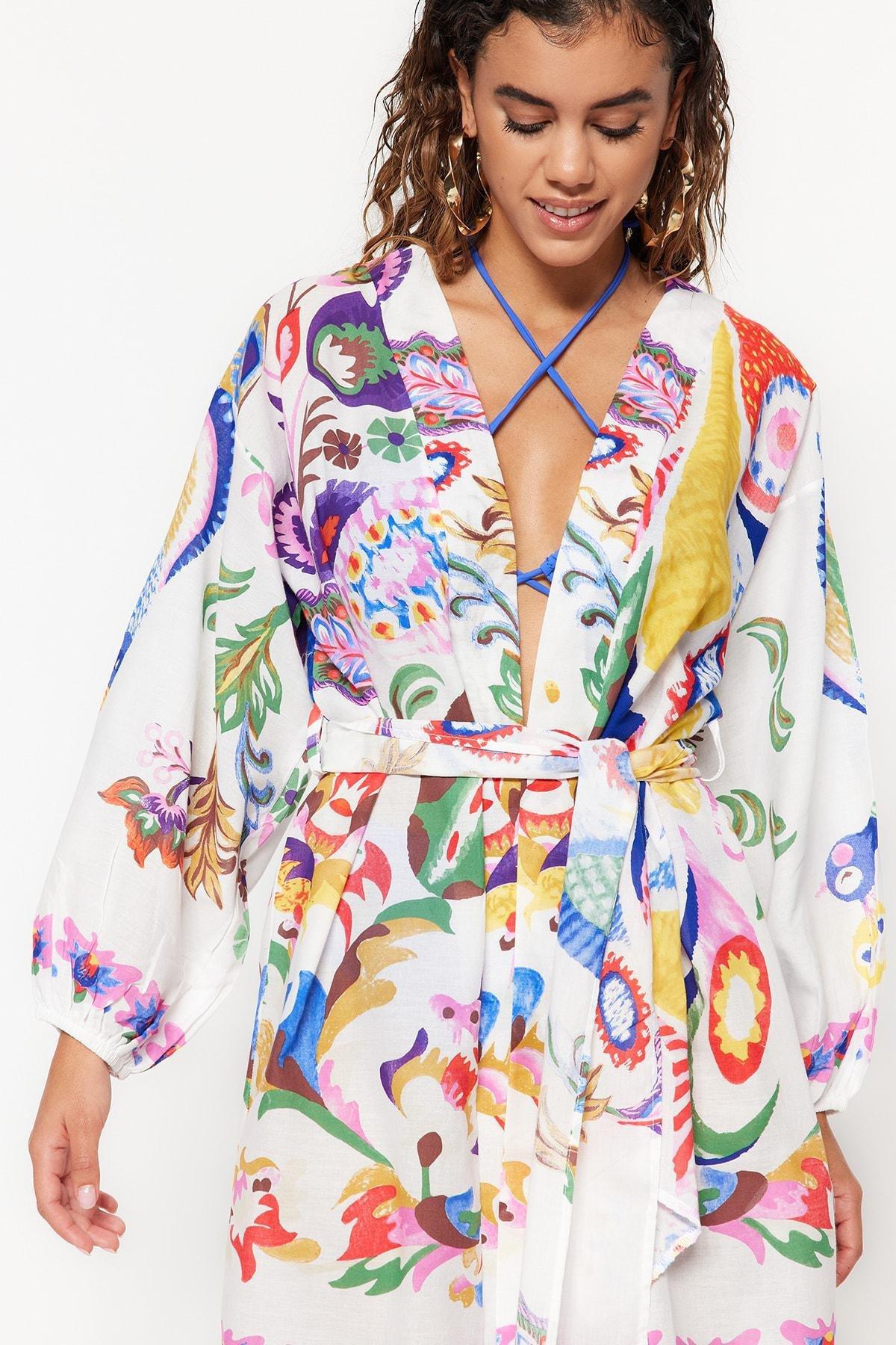 Balloon Sleeve Kimono, , large image number 4