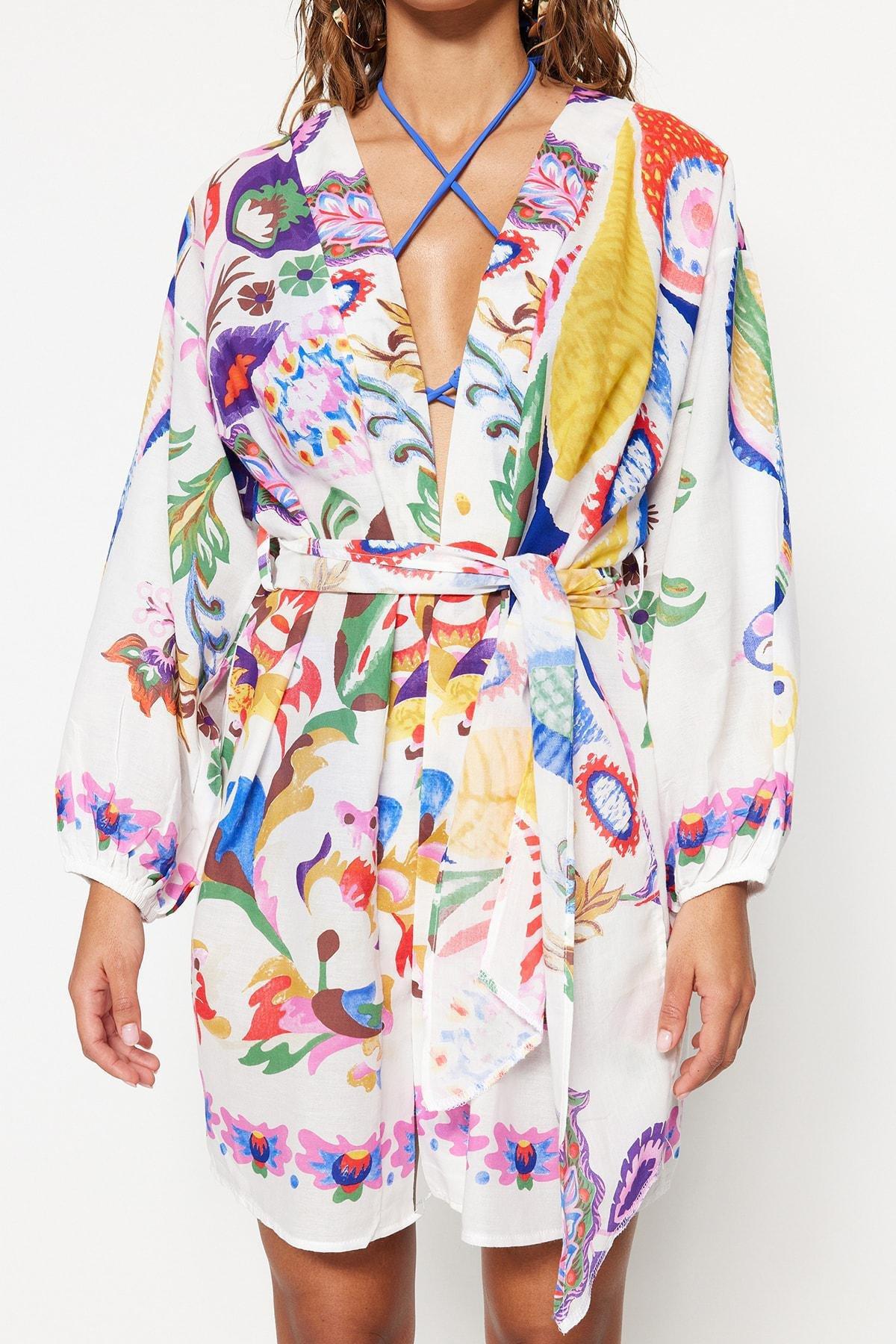 Balloon Sleeve Kimono, , large image number 5