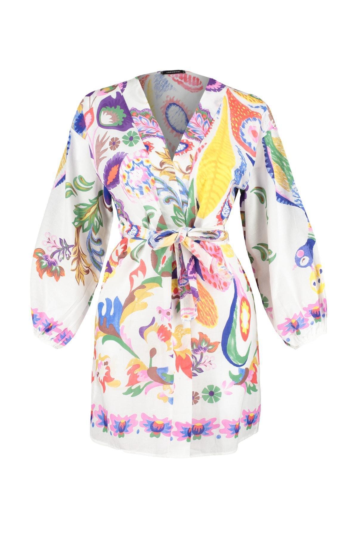 Balloon Sleeve Kimono, , large image number 7