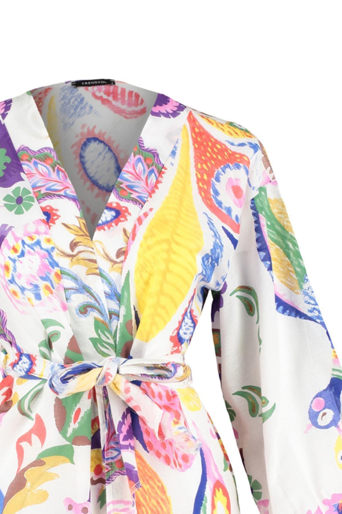 Balloon Sleeve Kimono, , large image number 8