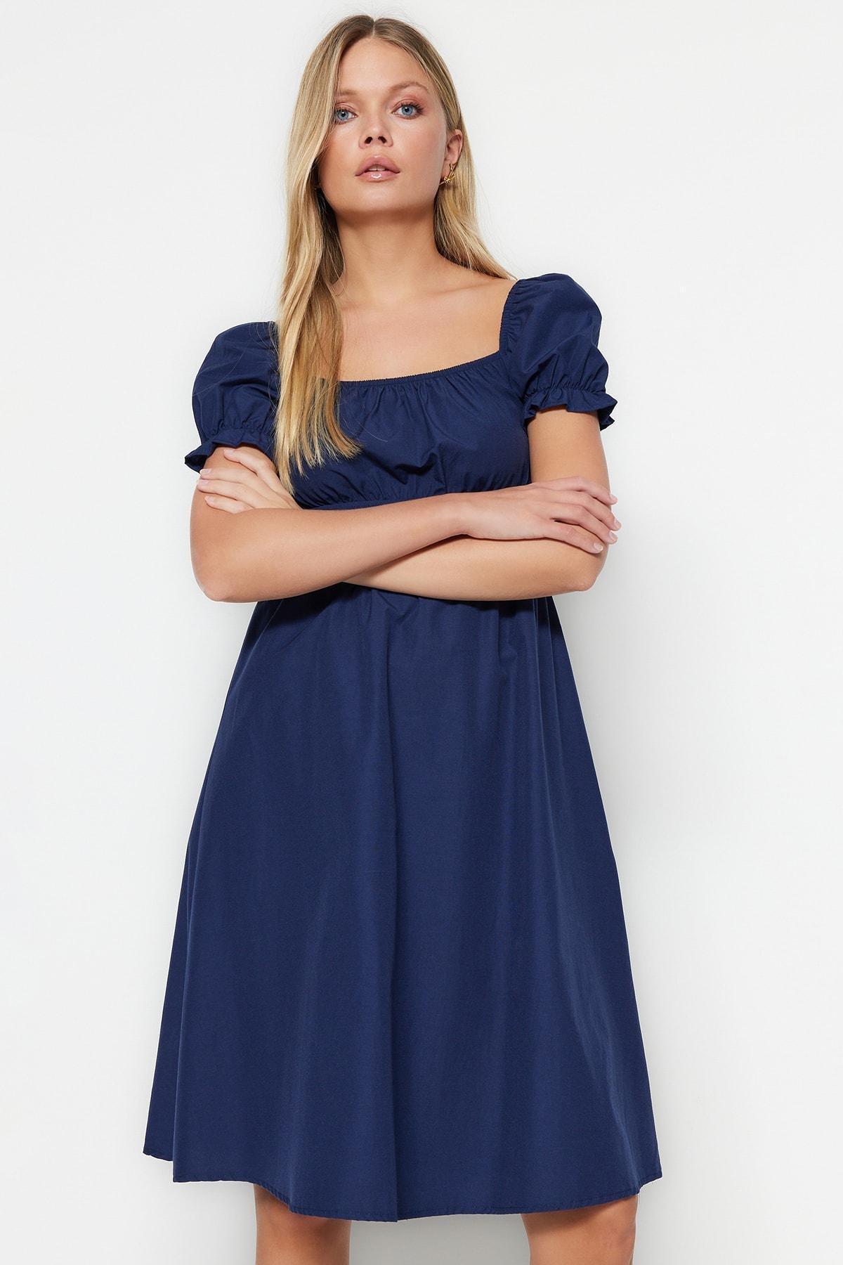 Navy Skater Dress, Dark blue, large image number 2