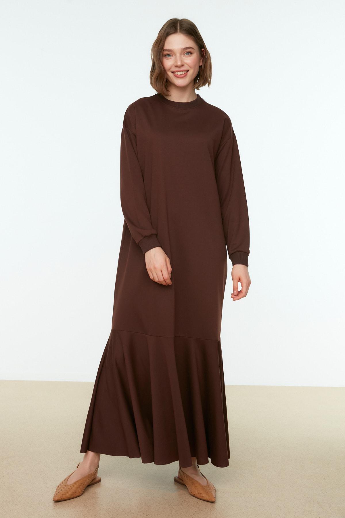 Brown Graphic Skater Dress, , large image number 0