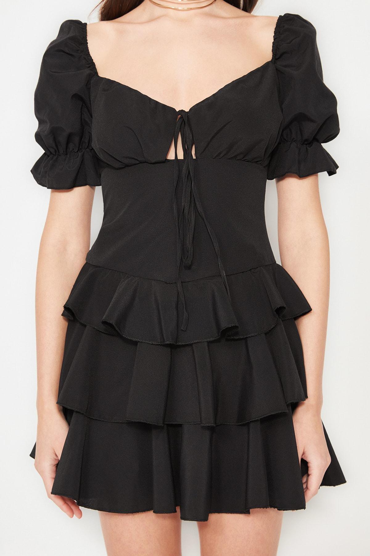Black Sweetheart Skater Dress, , large image number 4
