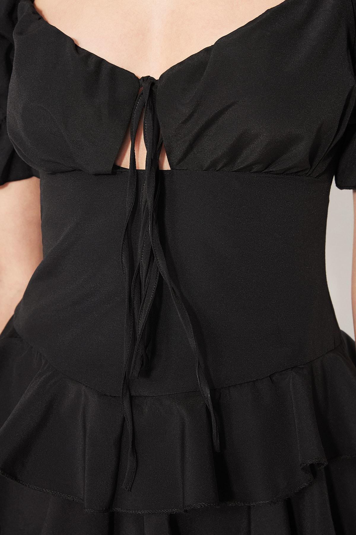 Black Sweetheart Skater Dress, , large image number 5