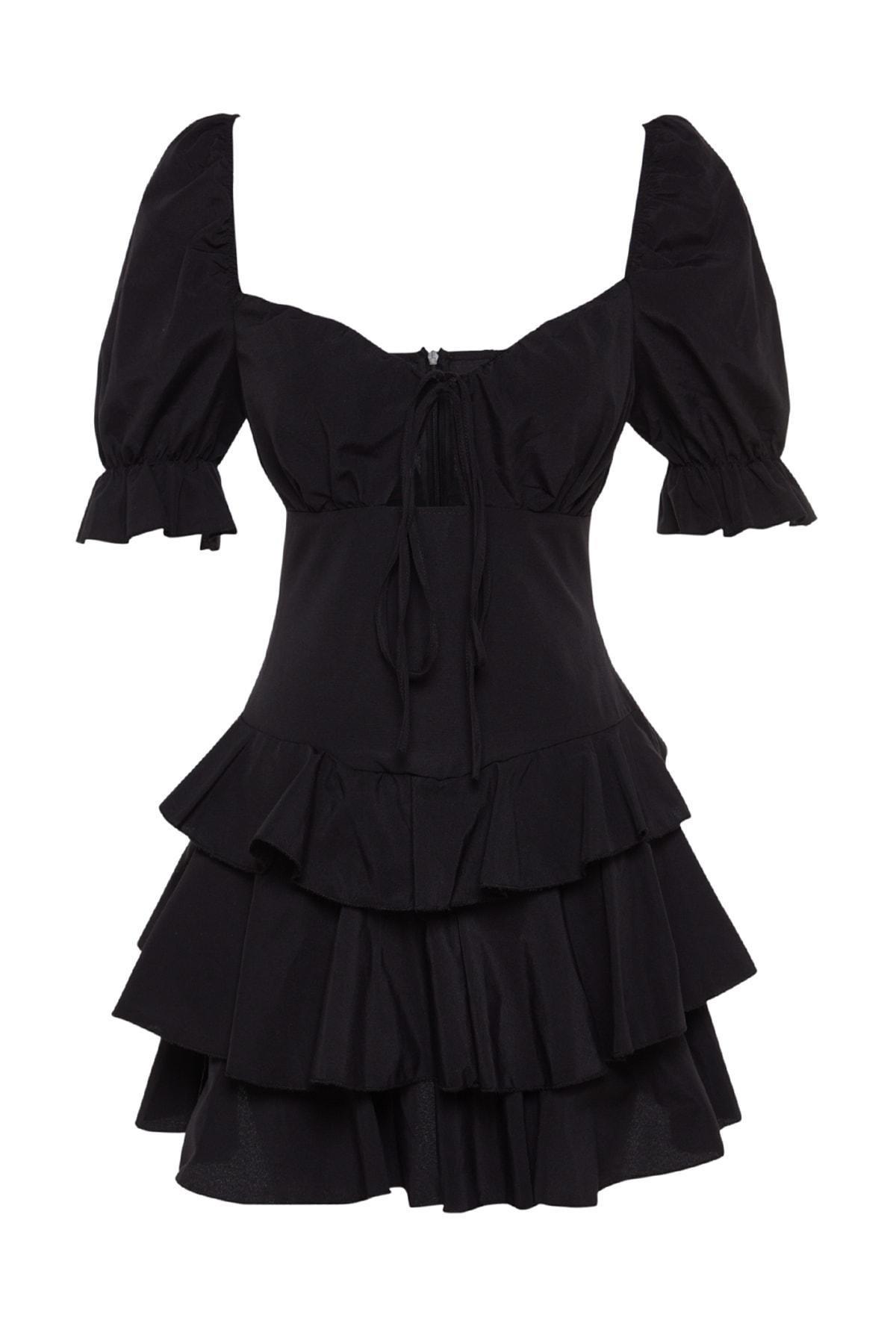 Black Sweetheart Skater Dress, , large image number 6