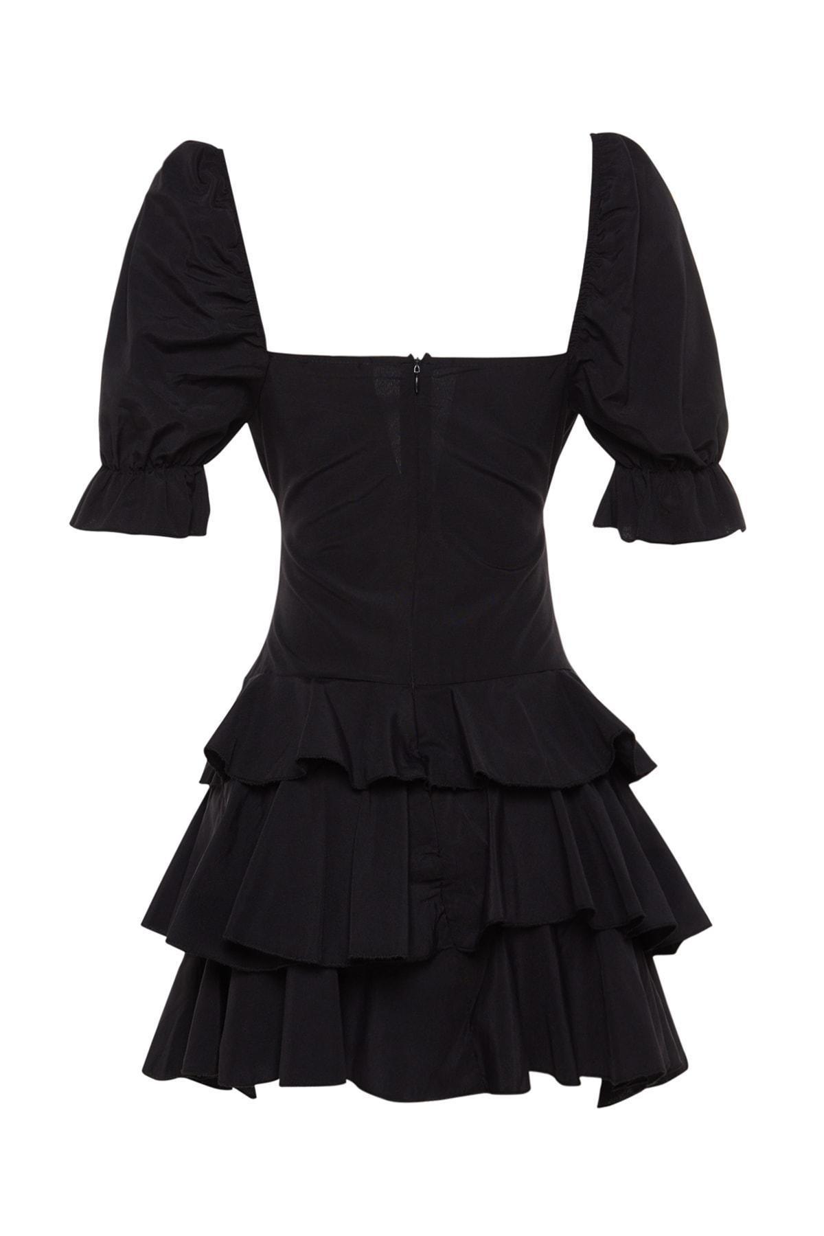 Black Sweetheart Skater Dress, , large image number 7