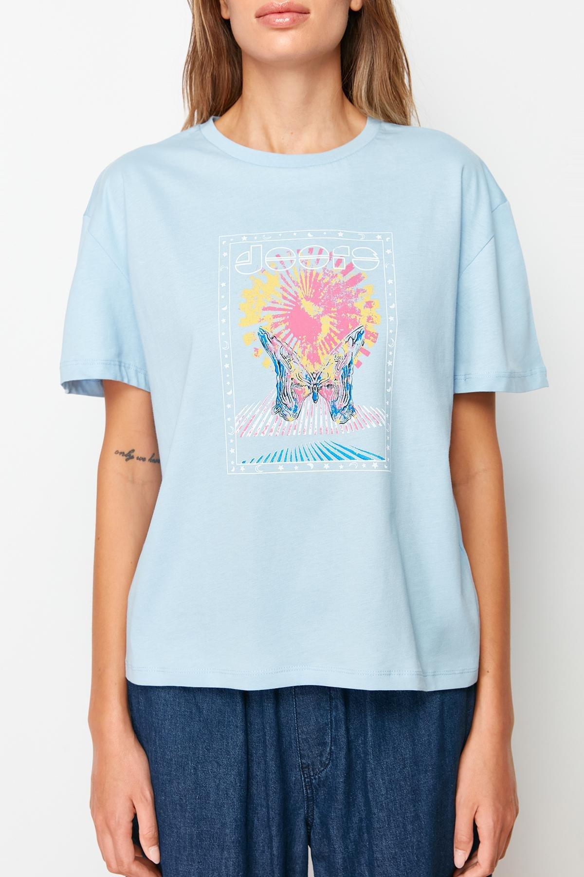 Navy Oversize Crew Neck Tshirt, Dark blue, large image number 7