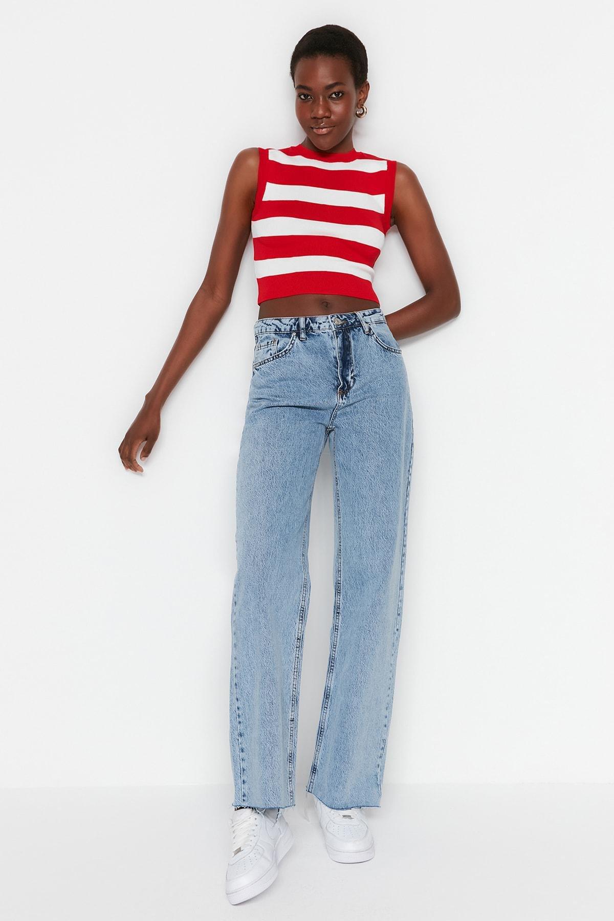 Red Striped Crop Top, , large image number 2