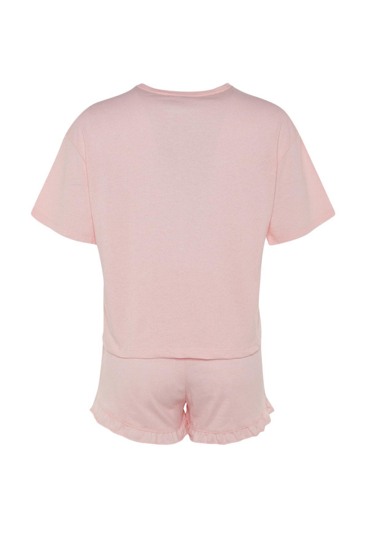 Trendyol - Pink Plain Pajama Set
