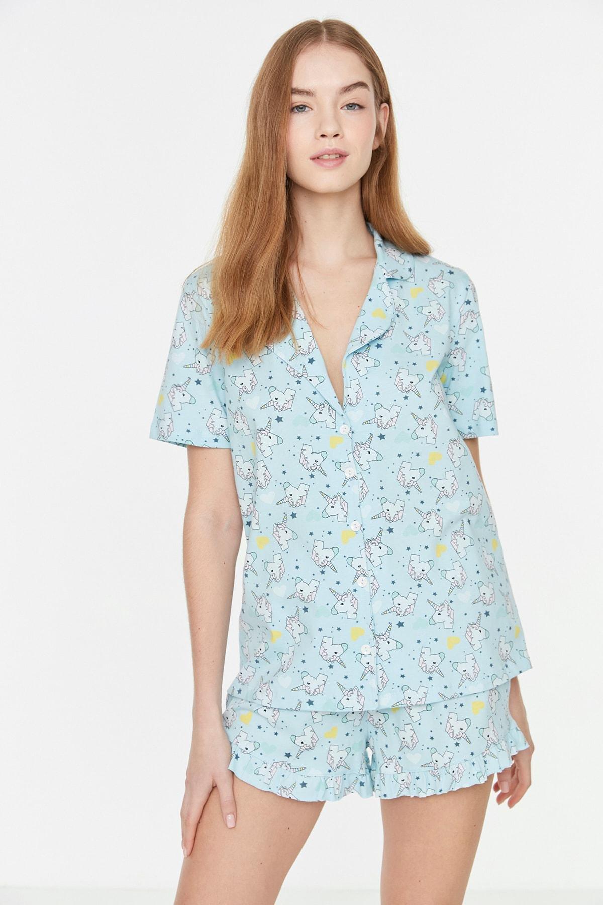 Multicolour Graphic Pajama Set, Multicolor, large image number 0