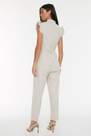Trendyol - White Mandarin Collar Jumpsuit